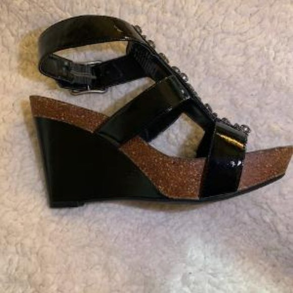 NEW SIMPLY VERA /VERA WANG JEWELED WEDGE SHOES 7 - Picture 3 of 6